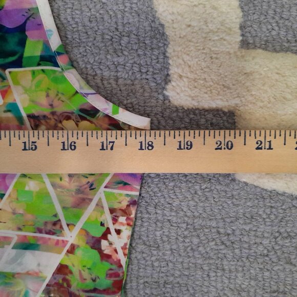 Amanda Uprichard Silk Tank Top Small Geometric Colorful Floral Chain Closure - Picture 6 of 7